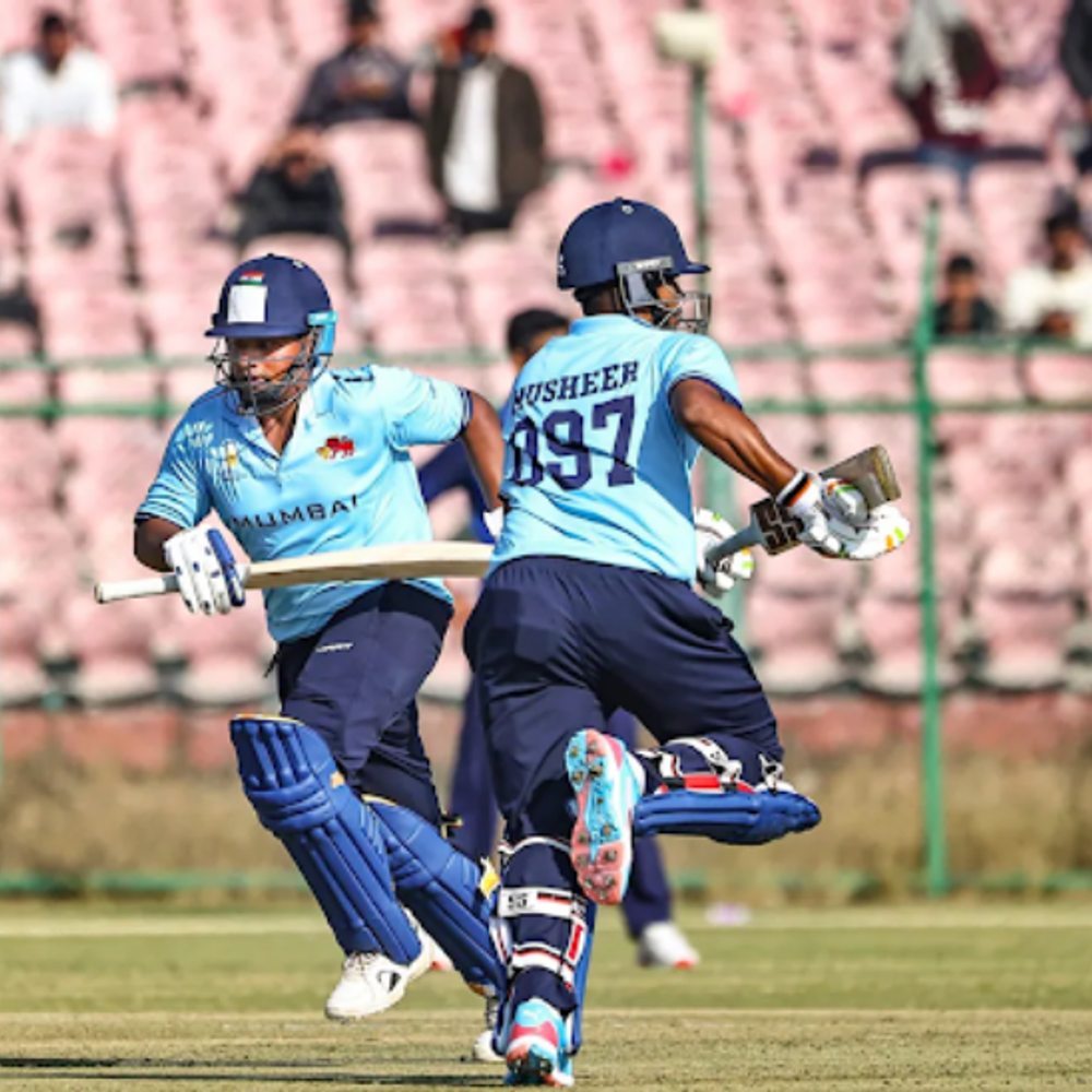 विजय हजारे ट्रॉफी के क्वार्टर फाइनल मुकाबले शुरू:सरफराज चोट की वजह से नहीं खेल रहे हैं, 50 रन के अंदर यूपी के दो विकेट गिरे