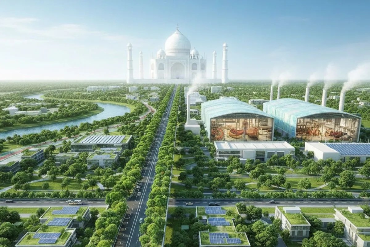 न्यू आगरा में ट्रैफिक, हरित कॉरिडोर और स्वच्छ इंडस्ट्री पर जोर, SPA ने दी ग्रीन मॉडल की सलाह