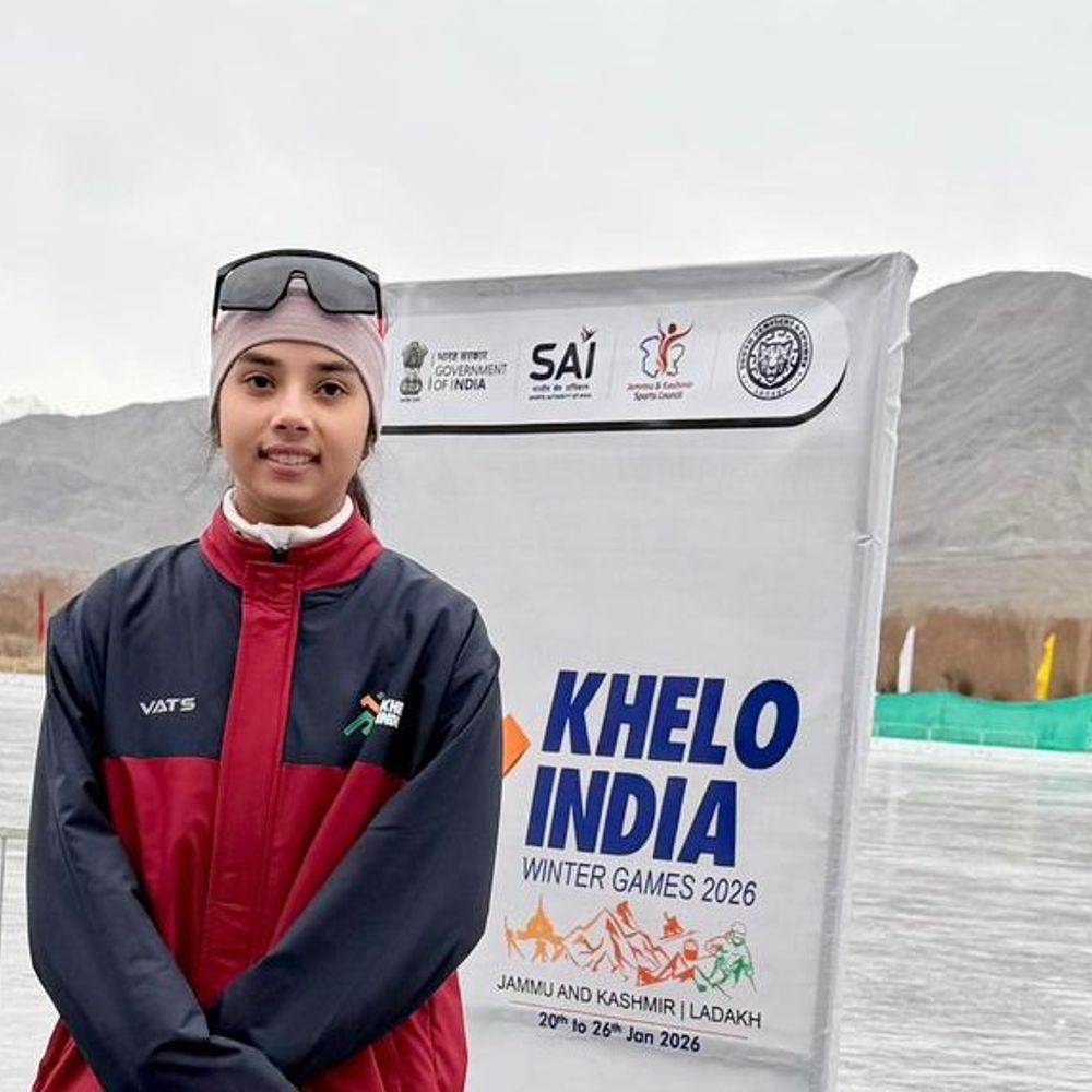उद्रेका सिंह ने खेलो इंडिया विंटर गेम्स में रचा इतिहास:आइस स्केटिंग में बनीं देश की सबसे तेज महिला स्केटर