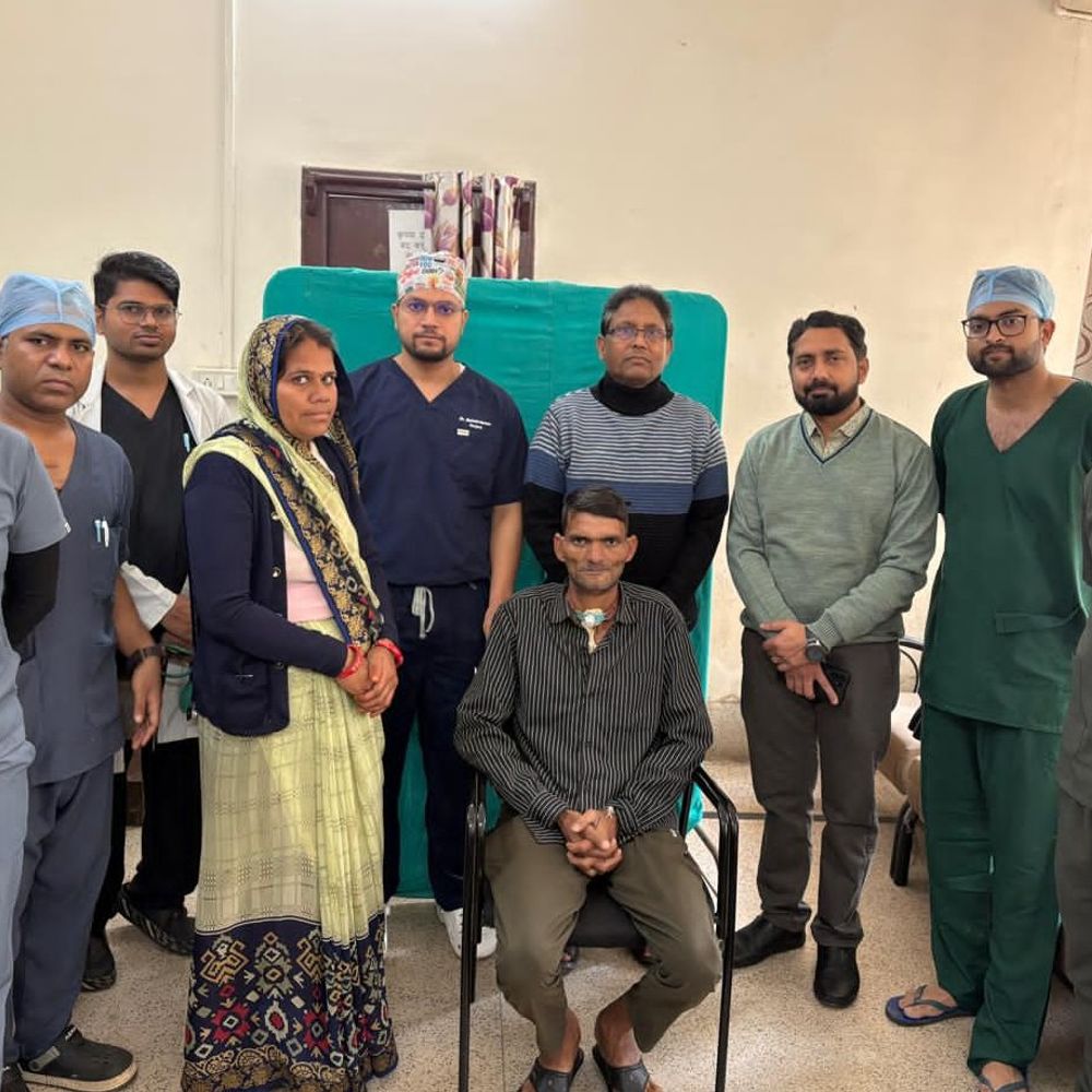 ग्राइंडर से कटी गर्दन, एमवायएच के डॉक्टरों ने बचाई जान:सांस नली के लिए बनाया अलग रास्ता, डॉक्टरों ने जोड़ दी श्वास और आहार नली