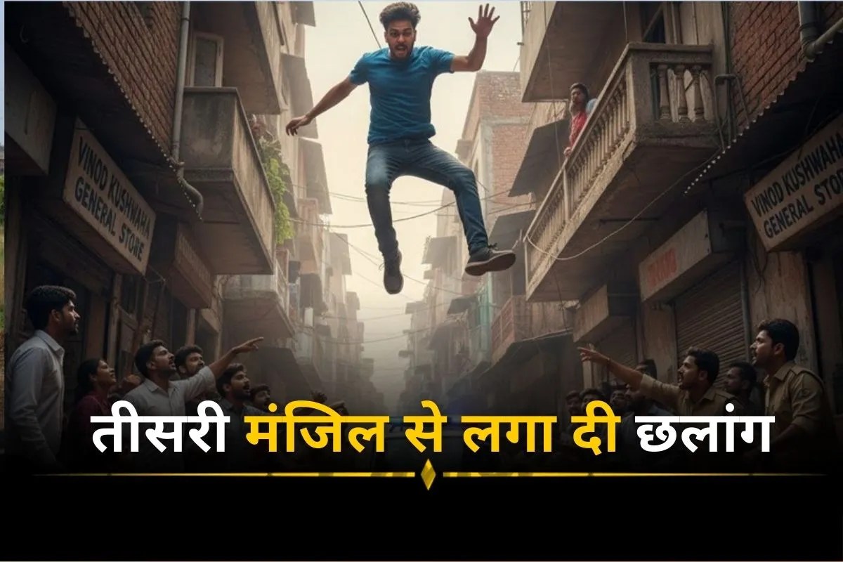 झांसी में बच्चा चोर के शक में युवक ने तीसरी मंजिल से लगा दी छलांग, मचा हड़कंप