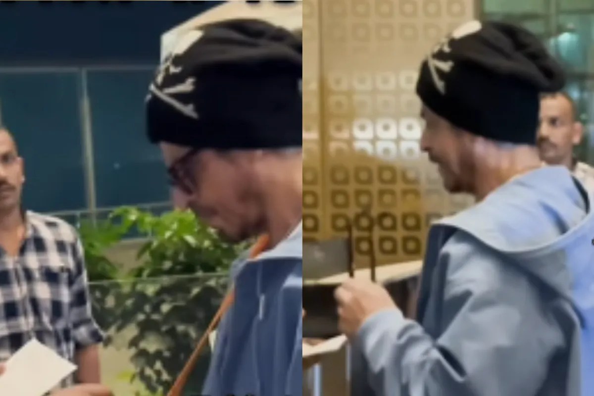 एयरपोर्ट पर चेकिंग के दौरान अचानक रुके शाहरुख खान, करना पड़ गया ये काम, वीडियो हुआ वायरल