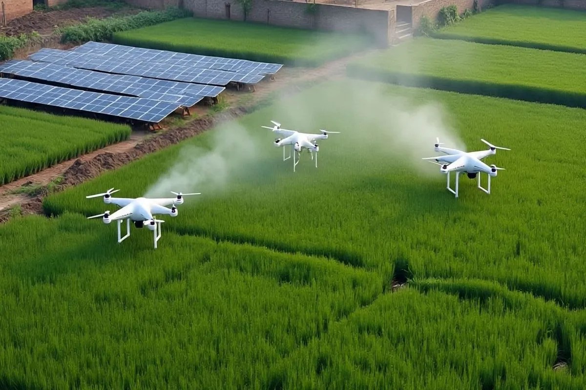 बदलाव की बयार: अब ‘ड्रोन’ छिड़क रहा खाद और ‘सौर ऊर्जा’ से लहलहा रहे खेत