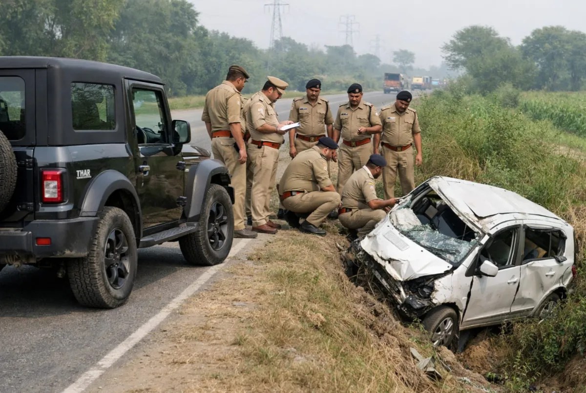 चाचा की कार में भतीजों ने थार से मारी टक्कर, खाई में चली गई गाड़ी फिर खींचकर बाहर निकाला… और मार दी गोली मौत