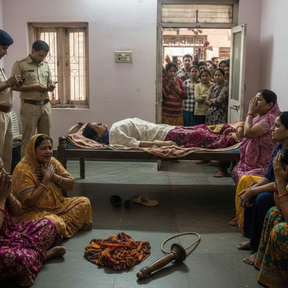 विवाहिता का शव फंदे से लटका मिला:पीलीभीत में परिजनों ने खिड़की तोड़कर निकाला, मानसिक तनाव में थी