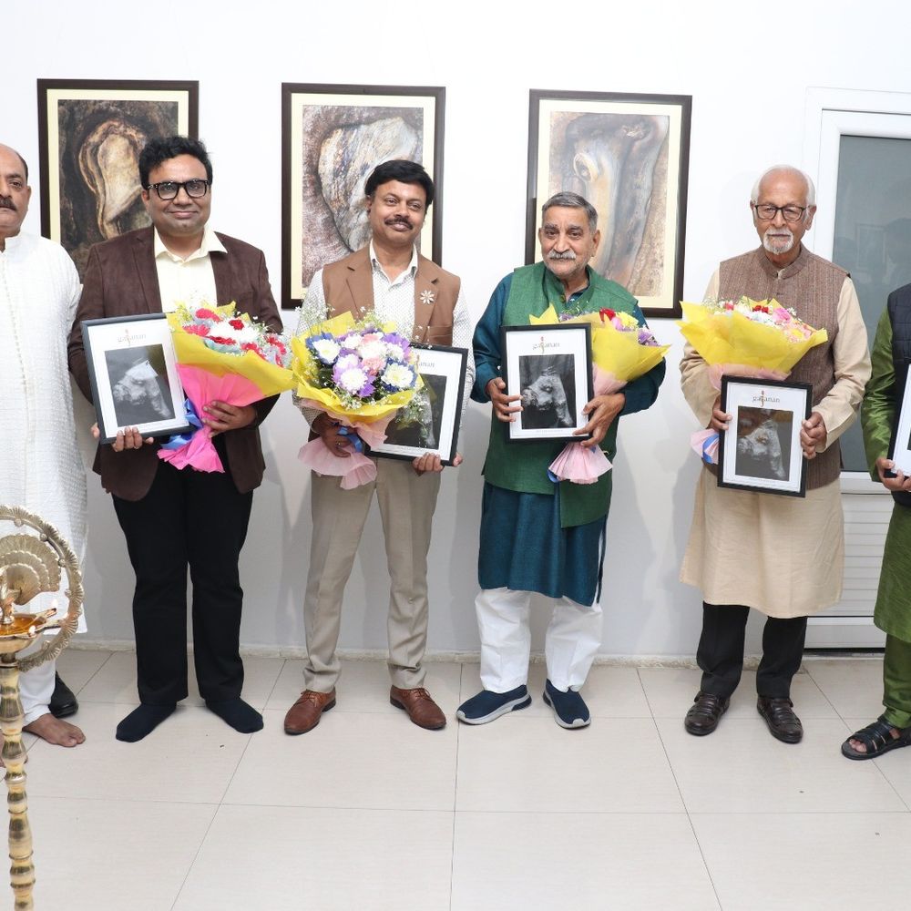 प्रकृति में गणेश के 38 रूप:लखनऊ की कला स्रोत आर्ट गैलरी में ‘गजानन’ प्रदर्शनी