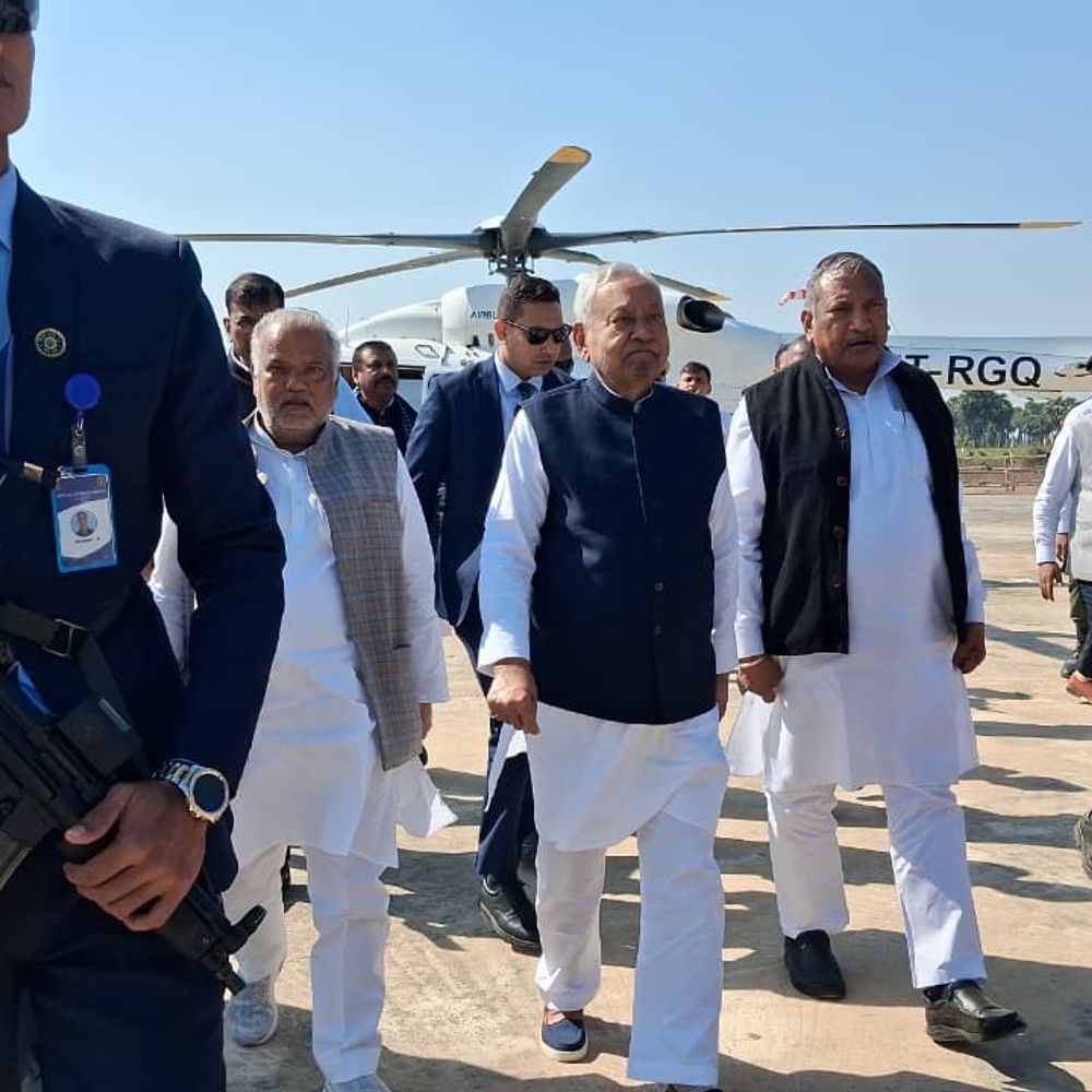 CM नीतीश कुमार नवादा पहुंचे, ड्रीम प्रोजेक्ट का जायजा लिया:गंगाजल उद्वह योजना के तहत विकास कार्यों का इंस्पेक्शन किया