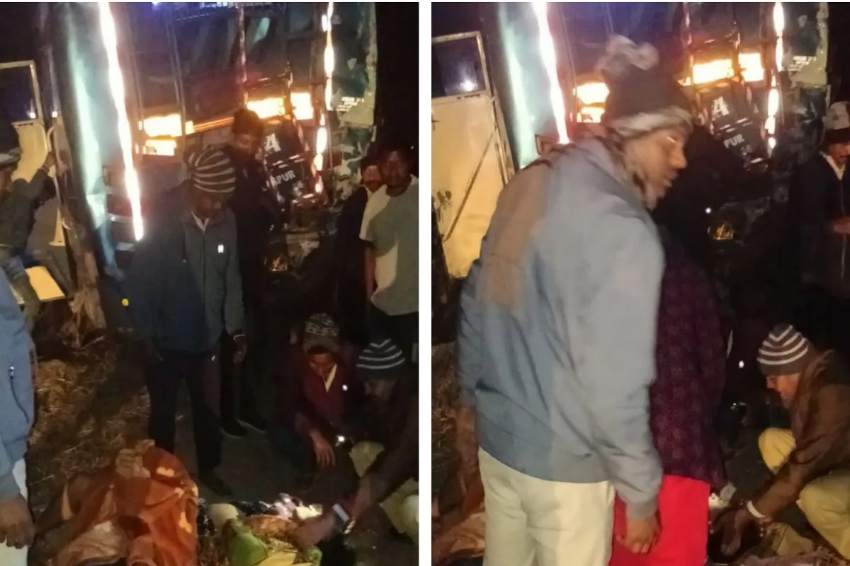 Bus accident: ट्रक की टक्कर से पेड़ से जा टकराई बस, 1 श्रद्धालु की मौत, 5 महिला समेत 14 घायल