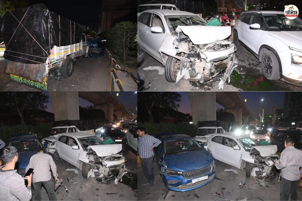 जयपुर में एलीवेटेड रोड पर पिकअप ने मचाया कोहराम, 7 वाहनों को मारी टक्कर, 6 लोग घायल