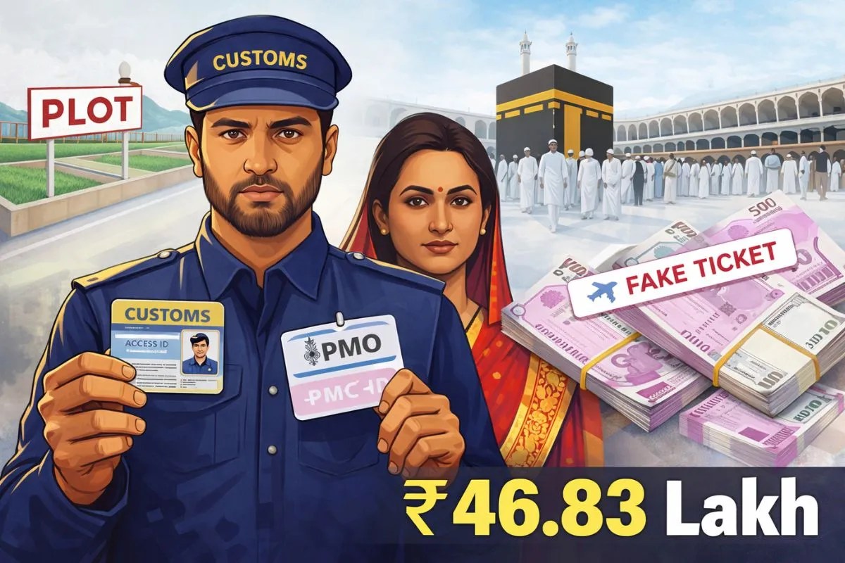 Jaipur: खुद कस्टम अफसर और पत्नी को PMO में अधिकारी बताकर 46.83 लाख की ठगी, उमराह और सस्ते प्लॉट का दिया झांसा