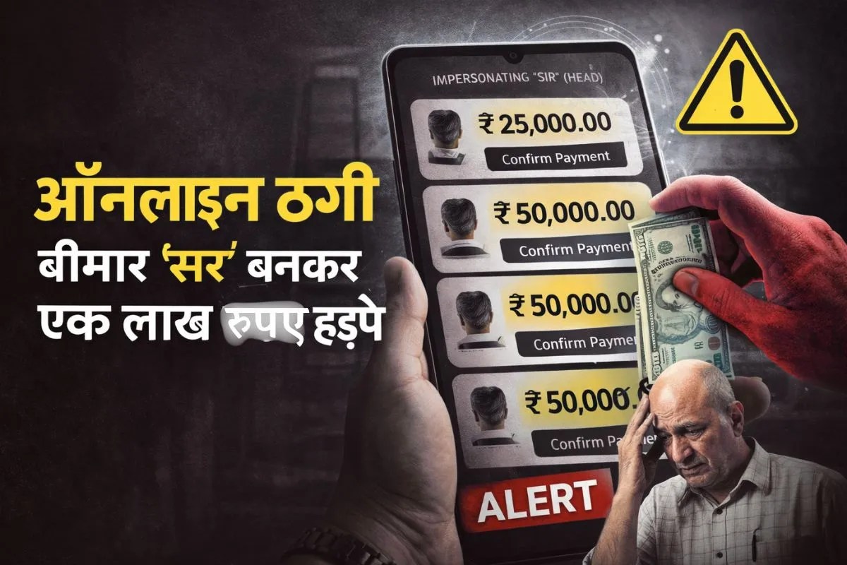 Ajmer: बीमार ‘सर’ बनकर एक लाख रुपए हड़पे, टेक्स्ट मैसेज भेजकर कराया 4 बार पेमेंट