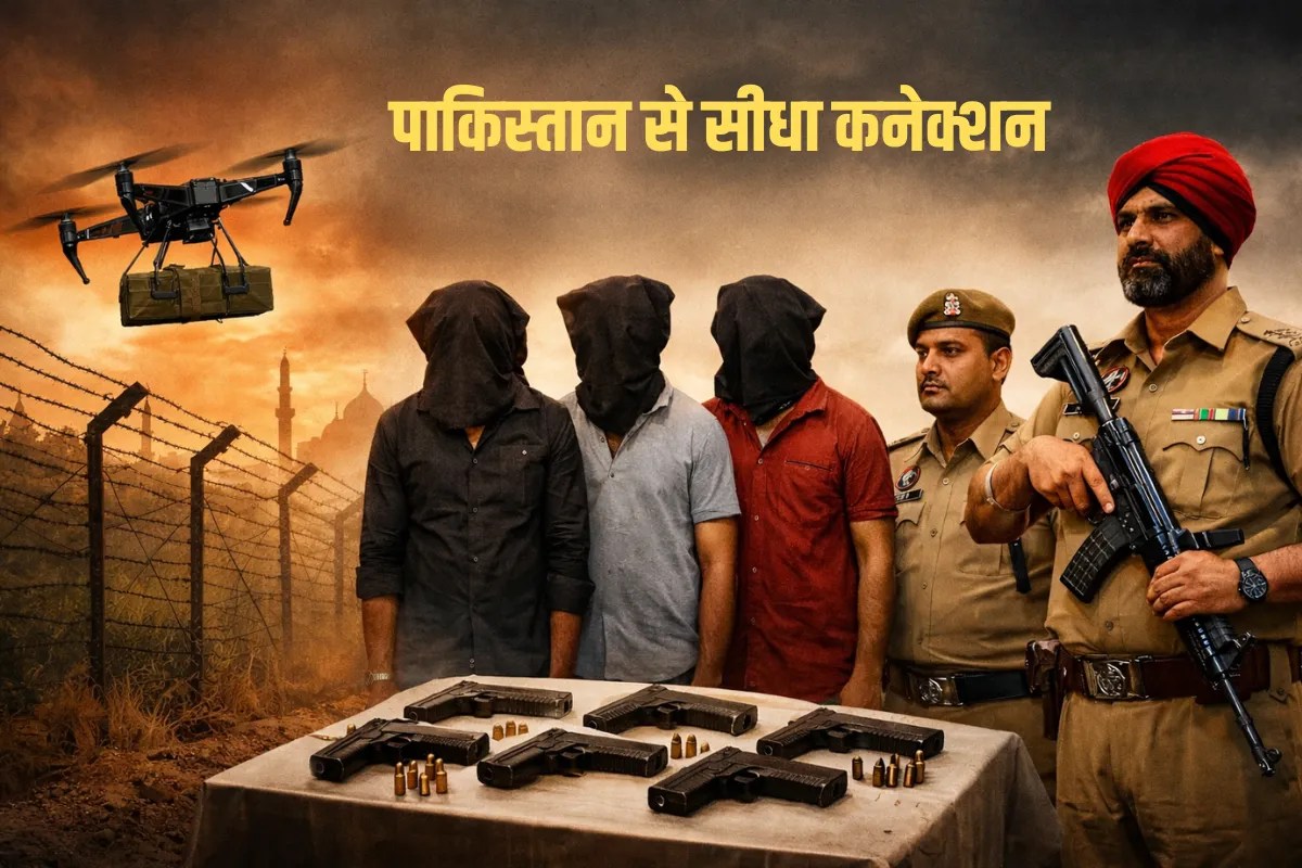 सरहद पार ड्रोन से आता था मौत का सामान, पंजाब पुलिस ने 7 पिस्तौल के साथ पकड़े 3 तस्कर