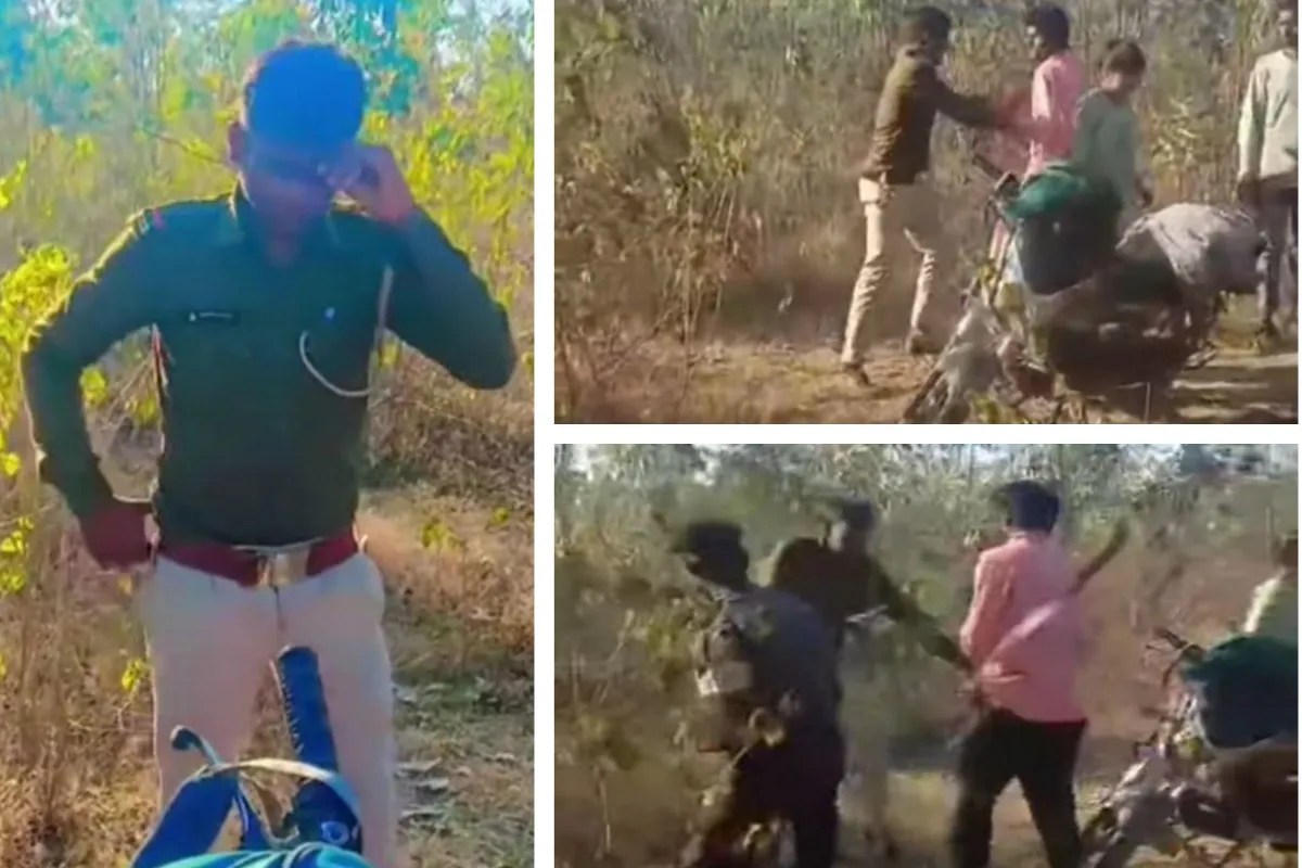 Forest guard beaten: Video: नर्सरी में बैठे फॉरेस्ट गार्ड को 6 युवकों ने प्रेमिका के साथ पकड़ा, पहले कराया डांस, फिर बेल्ट से पीटा