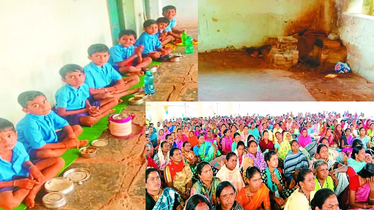 रसोइयों की हड़ताल से स्कूल में नहीं बन रहा मध्याह्न भोजन