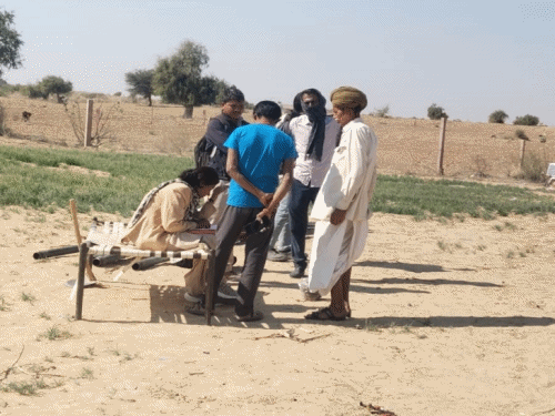 खेत की बाड़ में फंदा बनाकर चिंकारा, खरगोश का शिकार:गड्ढे खोदकर निकाले अवशेष, शिव में वन्य जीवों का शिकार, जांच-पड़ताल जारी