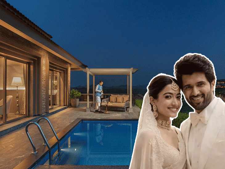 अरावली की वादियों में होगी रश्मिका-विजय की शादी:झील किनारे होटल के हर सुईट में प्राइवेट स्विमिंग पूल; जानिए- साउथ स्टार्स ने इसे क्यों चुना