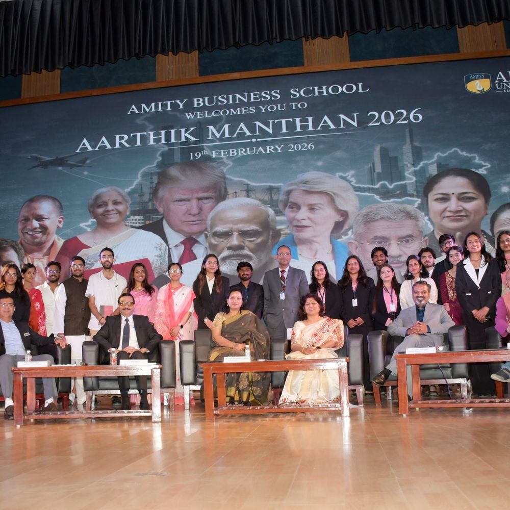 एमिटी बिजनेस स्कूल में ‘आर्थिक मंथन 2026’ का आयोजन:केंद्रीय बजट पर विशेषज्ञों संग छात्रों ने की पैनल चर्चा