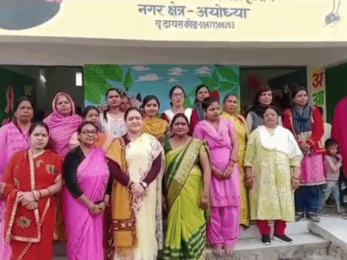 अयोध्या पहुंची अपर्णा यादव का दौरा:आंगनबाड़ी में अन्नप्राशन, कांग्रेस के प्रदर्शन पर बोलीं– ‘घटिया मानसिकता’