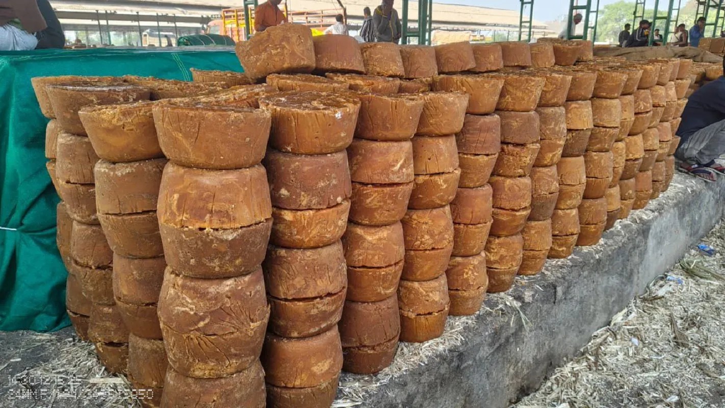 गुड़ की मिठास ने लांघी सरहदें गाडरवारा में बरस रहा दिरहम, सरहदें लांघ गई मिठास