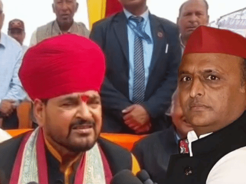 अखिलेश के 100 विधायकों वाले बयान पर बृजभूषण का जवाब:गोरखपुर में बोले- वो हंसी मजाक कर रहे थे, ऐसे बयान पहले भी दे चुके