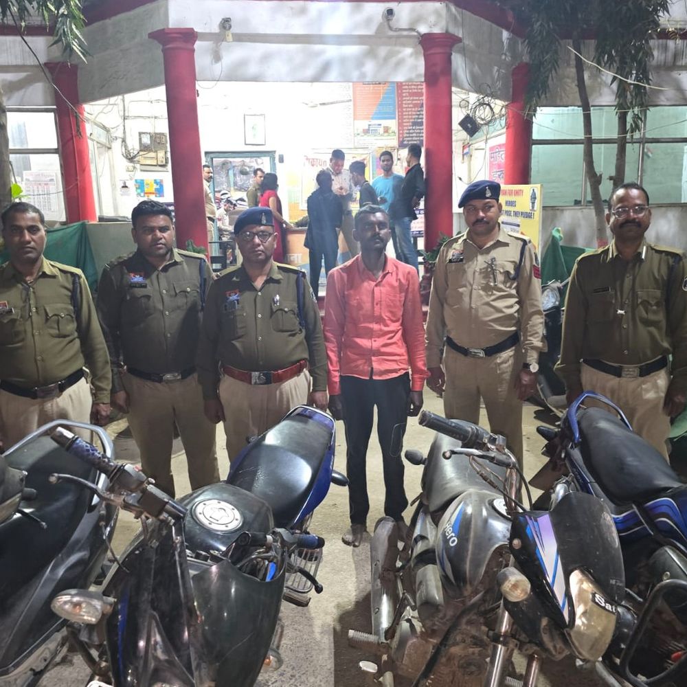 ड्रिंक एंड ड्राइव जांच में पकड़ा गया बाइक चोर गिरोह:सशक्त एप से 10 दिन में 49 बाइक बरामद;सिम्स-कैंपस से चोरी करने वाला गैंग गिरफ्तार