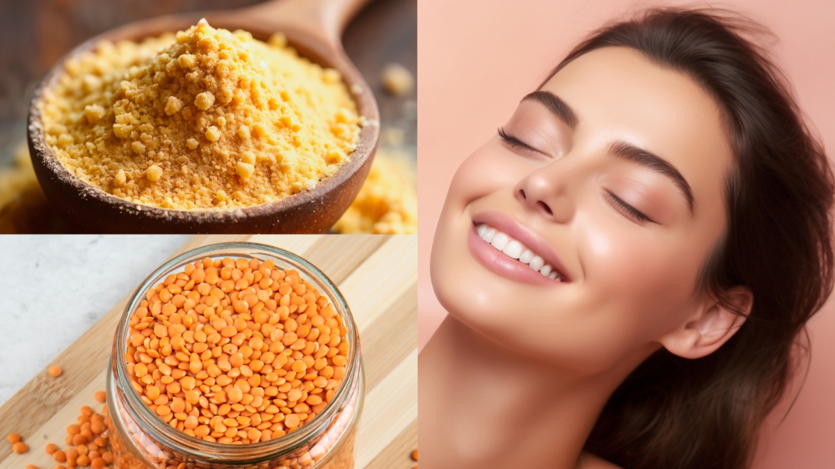 त्वचा को ग्लोइंग बनाने में क्या है ज्यादा फायदेमंद, लाल मसूर की दाल या बेसन?