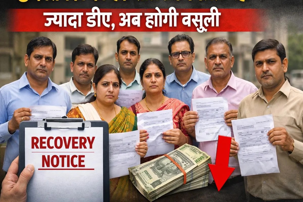 इन कार्मिकों को एक साल तक मिलता रहा ज्यादा डीए, अब होगी वसूली 