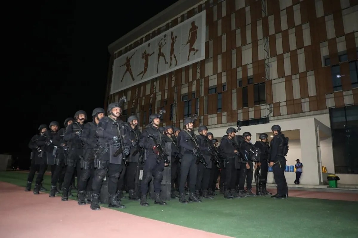 नारणपुरा इंटरनेशनल स्पोर्ट्स कॉम्प्लेक्स में सुरक्षा एजेंसियों की संयुक्त मॉकड्रिल