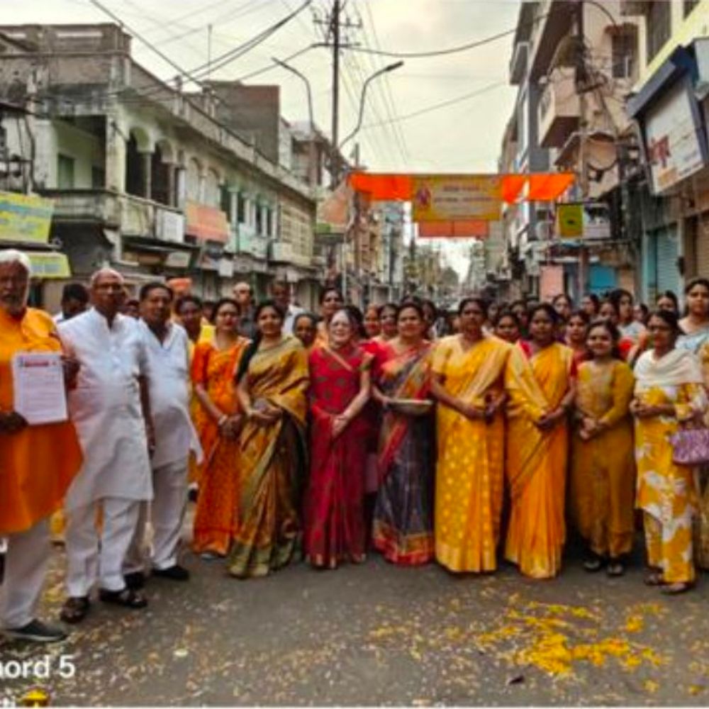 ब्यावर में मनाया आर्य समाज का 151वां स्थापना दिवस:शोभायात्रा निकाली, वैदिक नववर्ष पर हुआ नागरिक अभिनंदन कार्यक्रम