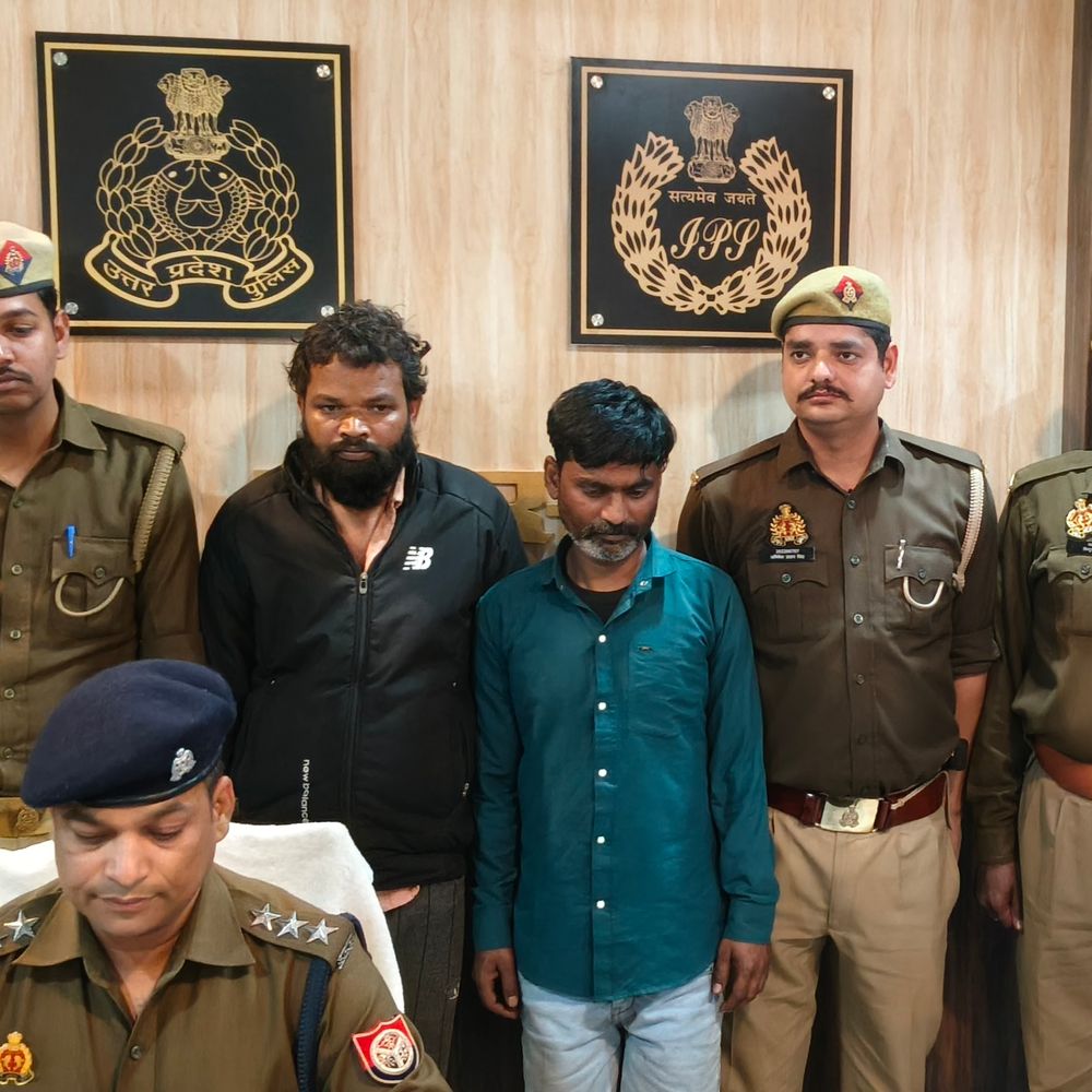 चित्रकूट में 5 चोरी की घटनाओं का खुलासा:अंतर्जनपदीय गिरोह के 2 चोर गिरफ्तार, तमंचा-नकदी सहित माल बरामद