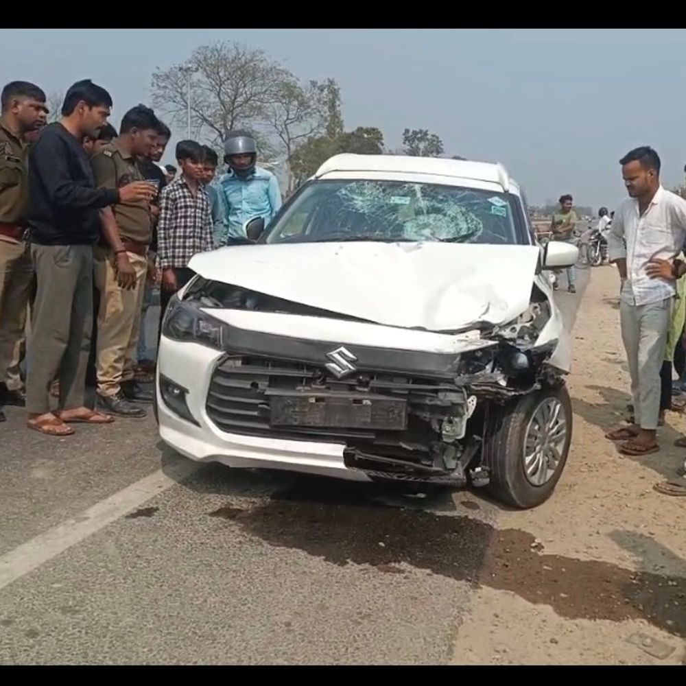 तेज रफ्तार कार ने बाइक सवार को मारी टक्कर:महराजगंज में जोगियाबारी में हादसे से एक की मौत, जांच जारी