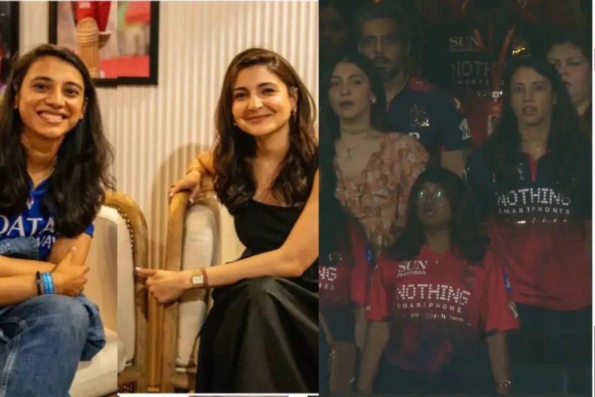 RCB के रंग में रंगीं अनुष्का शर्मा- स्मृति मंधाना के साथ वायरल हुई फोटोज