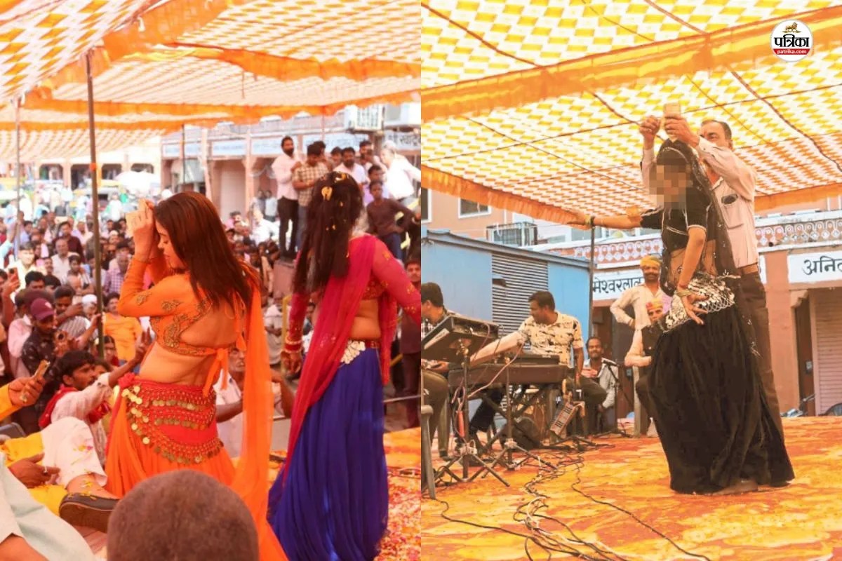 जयपुर में ‘कला’ के नाम पर फूहड़ता… मंदिर के बाहर अश्लील डांस, महिलाओं पर उड़ाए नोट