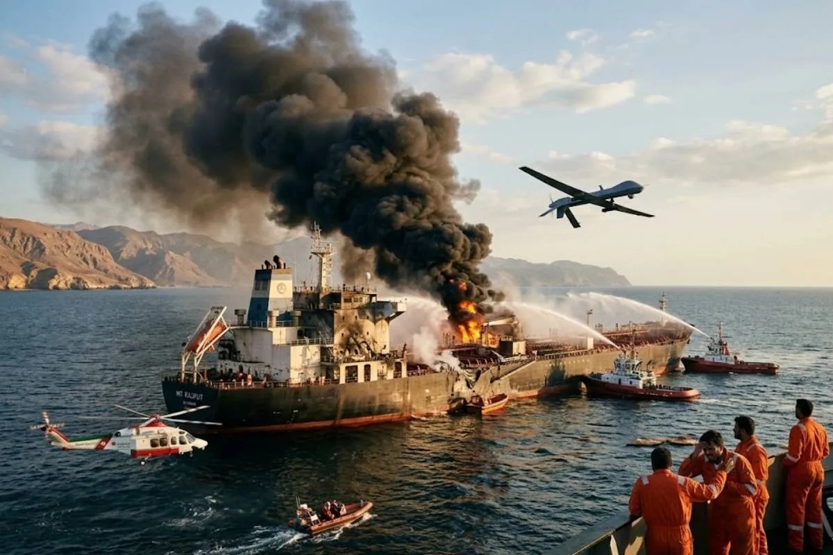 Drone Strike: ओमान के पास ऑइल टैंकर पर ईरान का हमला, एक भारतीय की दर्दनाक मौत