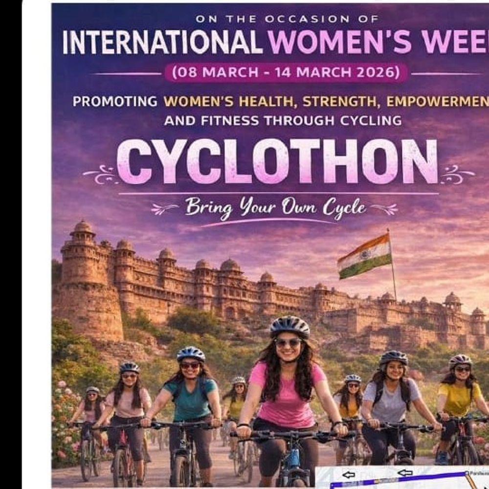 अंतरराष्ट्रीय महिला सप्ताह: साइक्लोथॉन रैली आज:बाल भवन से सुबह 8 बजे निकलेगी; महिलाओं के स्वास्थ्य और सशक्तिकरण का संदेश