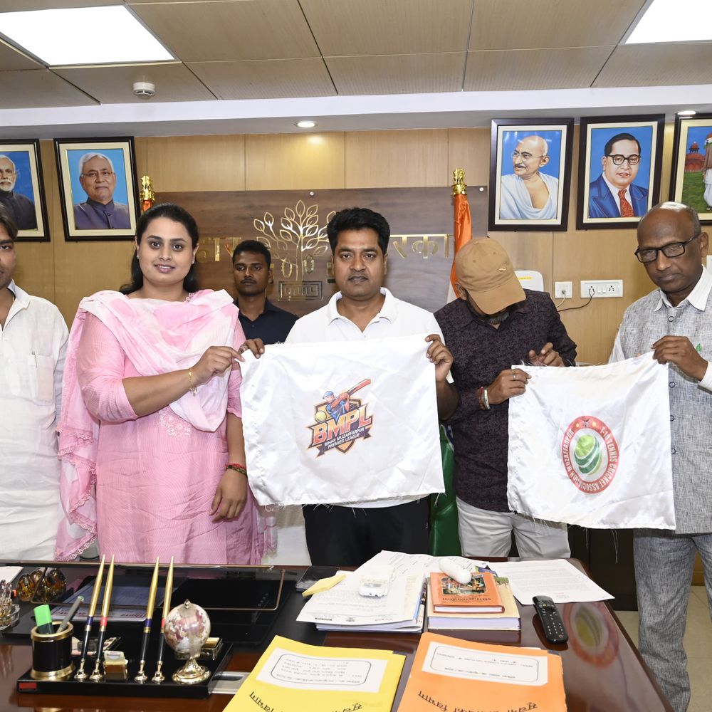 खेल मंत्री ने बीएमपीएल लोगो किया लॉन्च:मुजफ्फरपुर में 22 मार्च से आयोजन, T-10 टूर्नामेंट में शामिल होंगी श्रेयषी सिंह