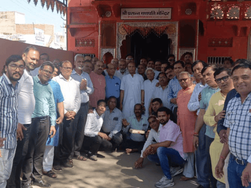 ब्यावर में महावीर जन्म कल्याणक महोत्सव की तैयारियां तेज:महोत्सव पत्रिका अर्पित कर भगवान गणेश को दिया पहला निमंत्रण