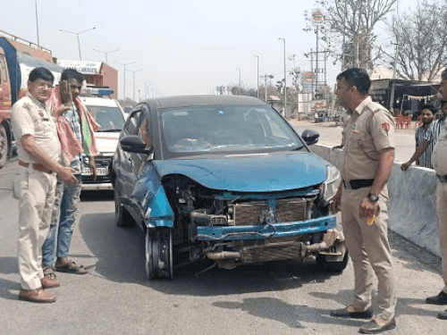 रेवाड़ी में कार चालक ने किया खतरनाक स्टंड:तीन पहाड़ियों की घटना, दिल्ली पुलिस का जवान, गाड़ी की इंपाउंड