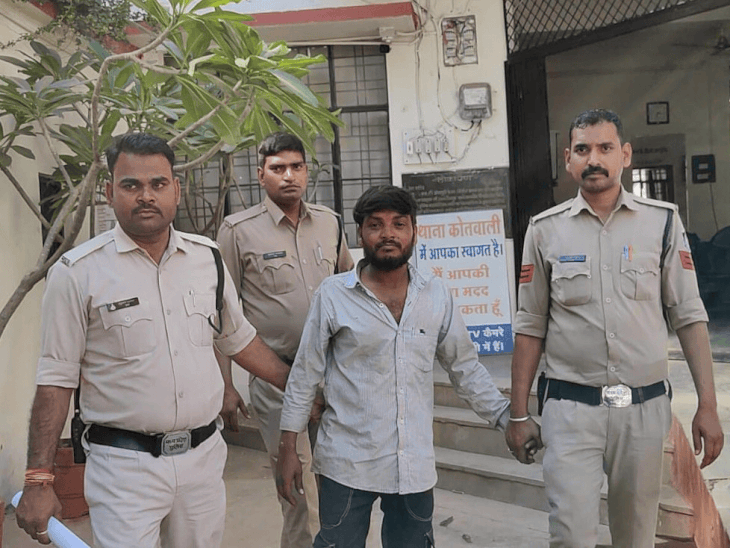 शिवपुरी में मारपीट-उपद्रव के दो मामलों में तीन गिरफ्तार:पुलिस ने जुलूस निकालकर एसडीएम कोर्ट में पेश किया