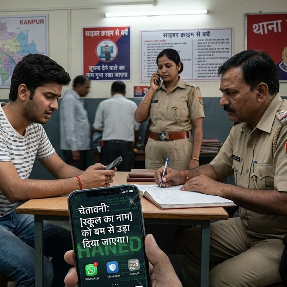 मोबाइल हैक कर स्कूल उड़ाने की धमकी:वकील के नाम से बना व्हाट्सएप ग्रुप, पैसे मांगकर कर रहा परेशान