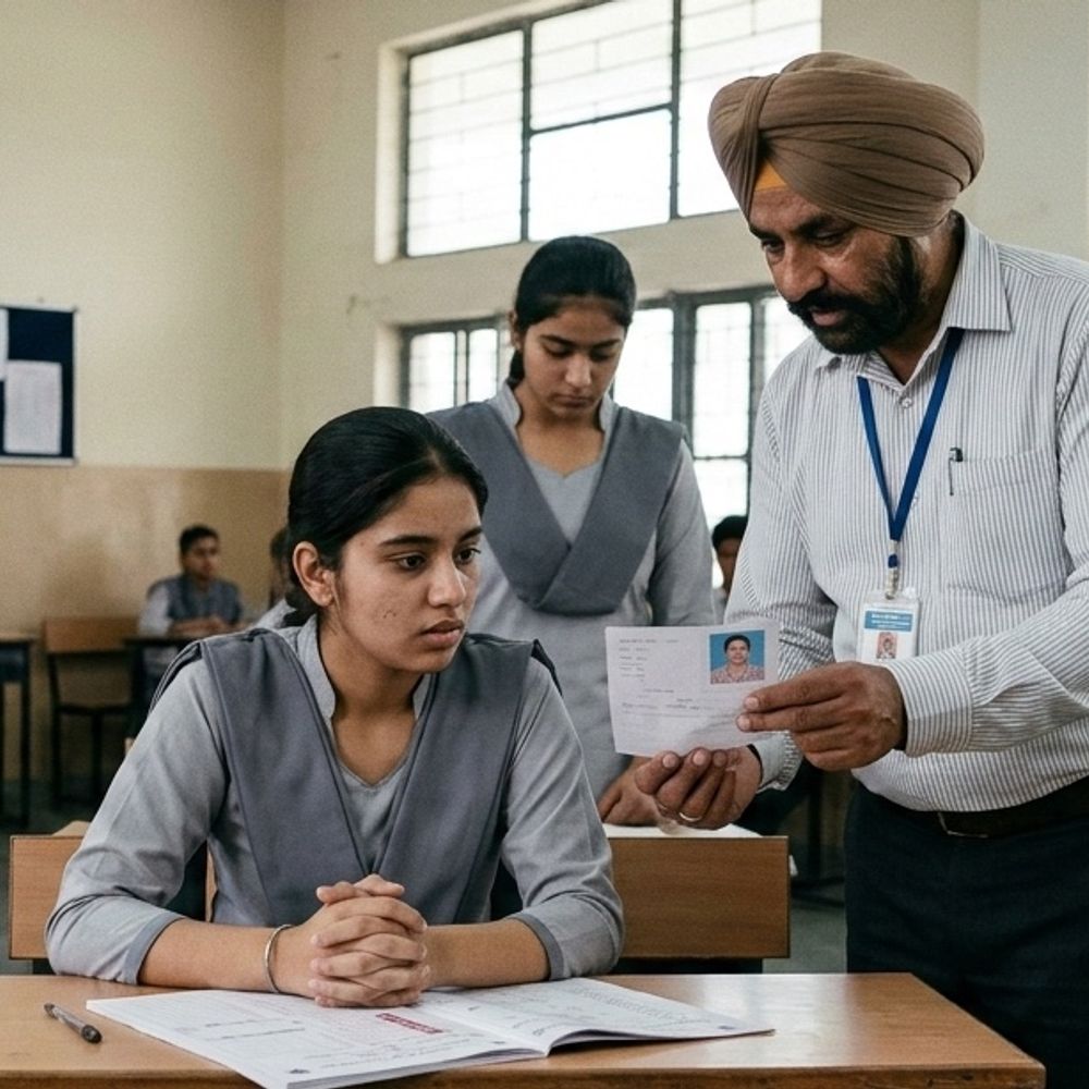 लुधियाना PSEB 10वीं की परीक्षा में बड़ा फर्जीवाड़ा:छात्रा की जगह सहेली दे रही थी पेपर फोटो मिसमैच होते ही खुली पोल मामला दर्ज