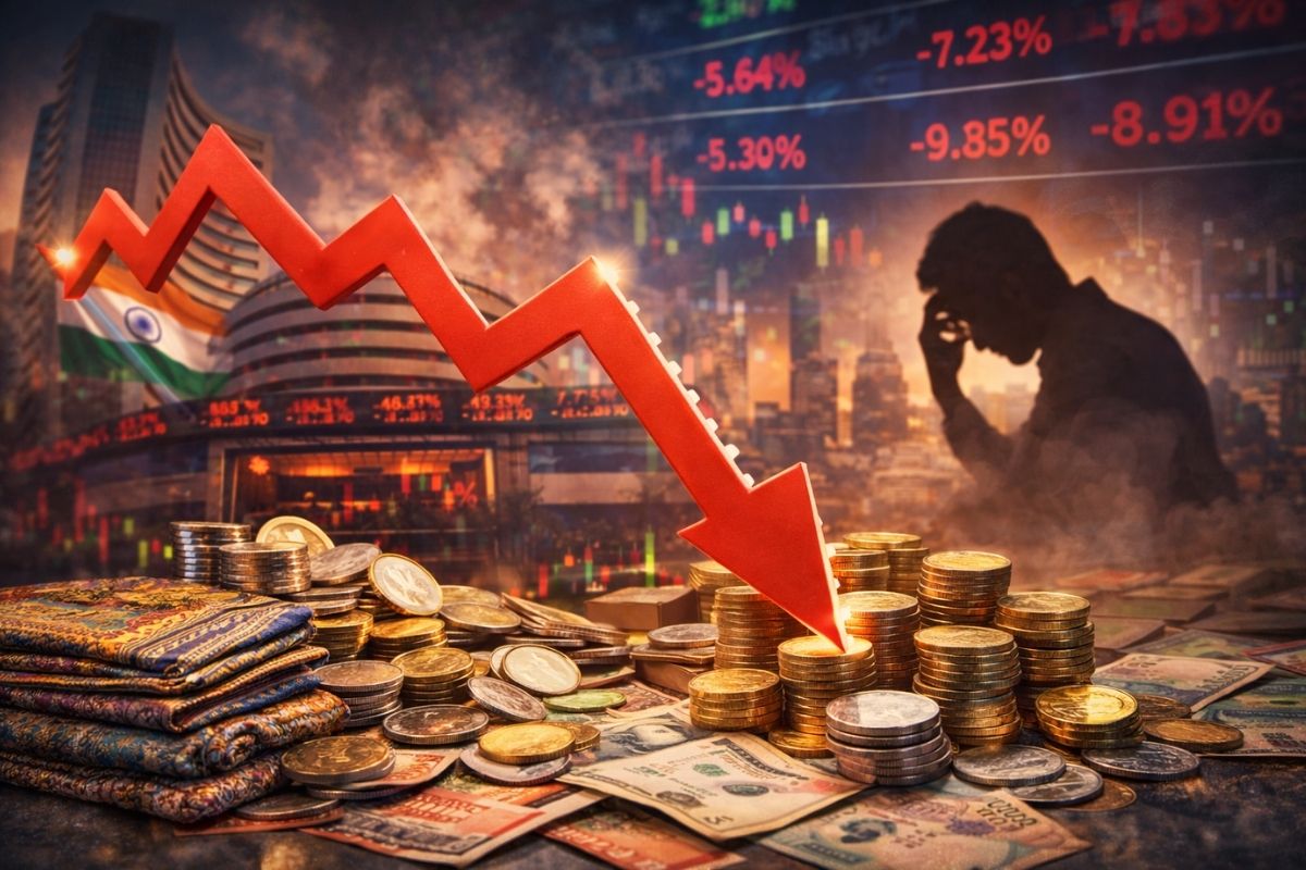 Share Market Crash: बाजार में आज भी बड़ी गिरावट, 4 दिन में 3000 पॉइंट टूटा सेंसेक्स, निवेशकों के 14 लाख करोड़ रुपये डूबे