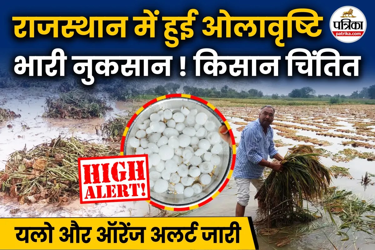 Weather Update Today:राजस्थान में हुई ओलावृष्टि, फसल चौपट ! ऑरेंज और यलो अलर्ट जारी