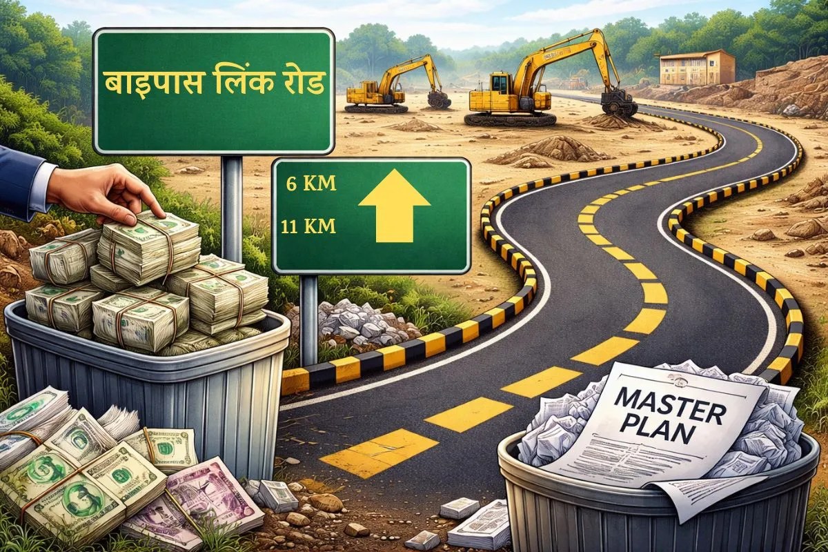 Chittorgarh: बाइपास लिंक रोड बननी थी 6 किमी;  36 करोड़ की बंदरबांट में रोड 11 किमी हुई लंबी