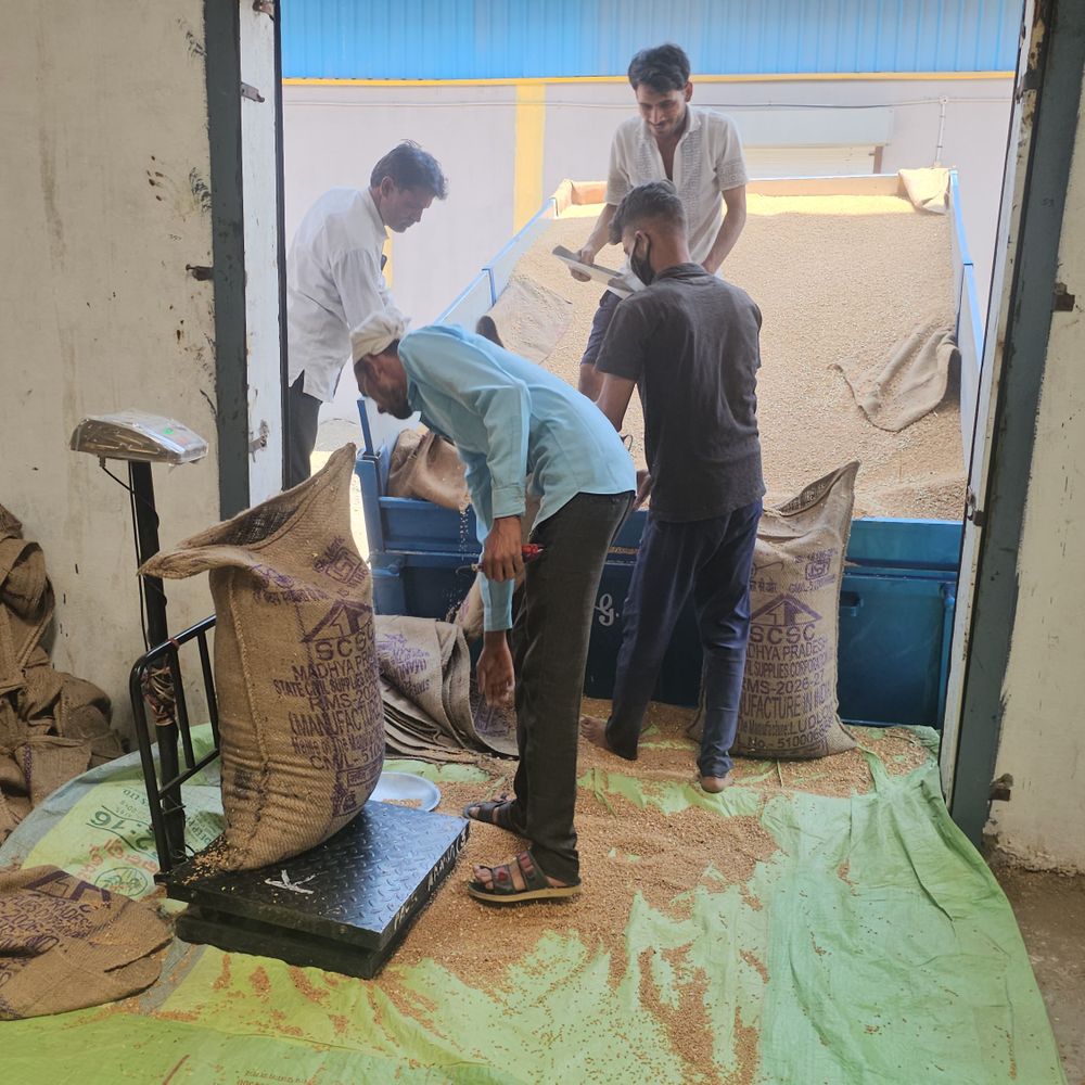 शाजापुर के कांजा खरीदी केंद्र पर अव्यवस्था:किसानों से अधिक तौल लेने, बुनियादी सुविधाओं के अभाव का आरोप; अधिकारी बोले- जांच होगी