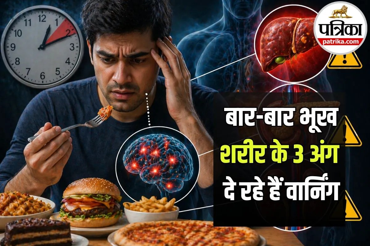 बार-बार भूख लगना हेल्दी होने की निशानी नहीं! शरीर के ये 3 बड़े अंग दे रहे हैं खतरे की घंटी