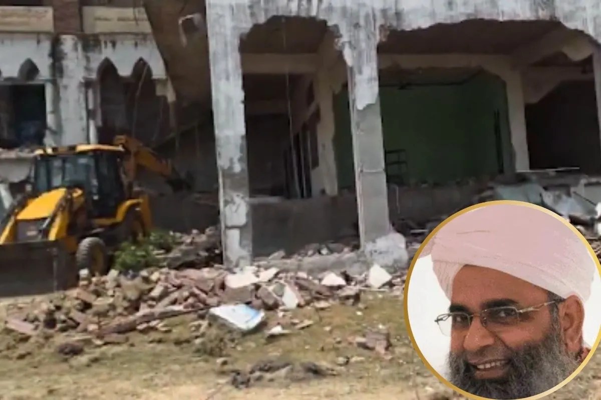 ब्रिटेन की नागरिकता और भारत सरकार से वेतन, अब मौलाना के मदरसे पर चल रहा बुलडोजर, विदेशी फंडिंग का आरोप