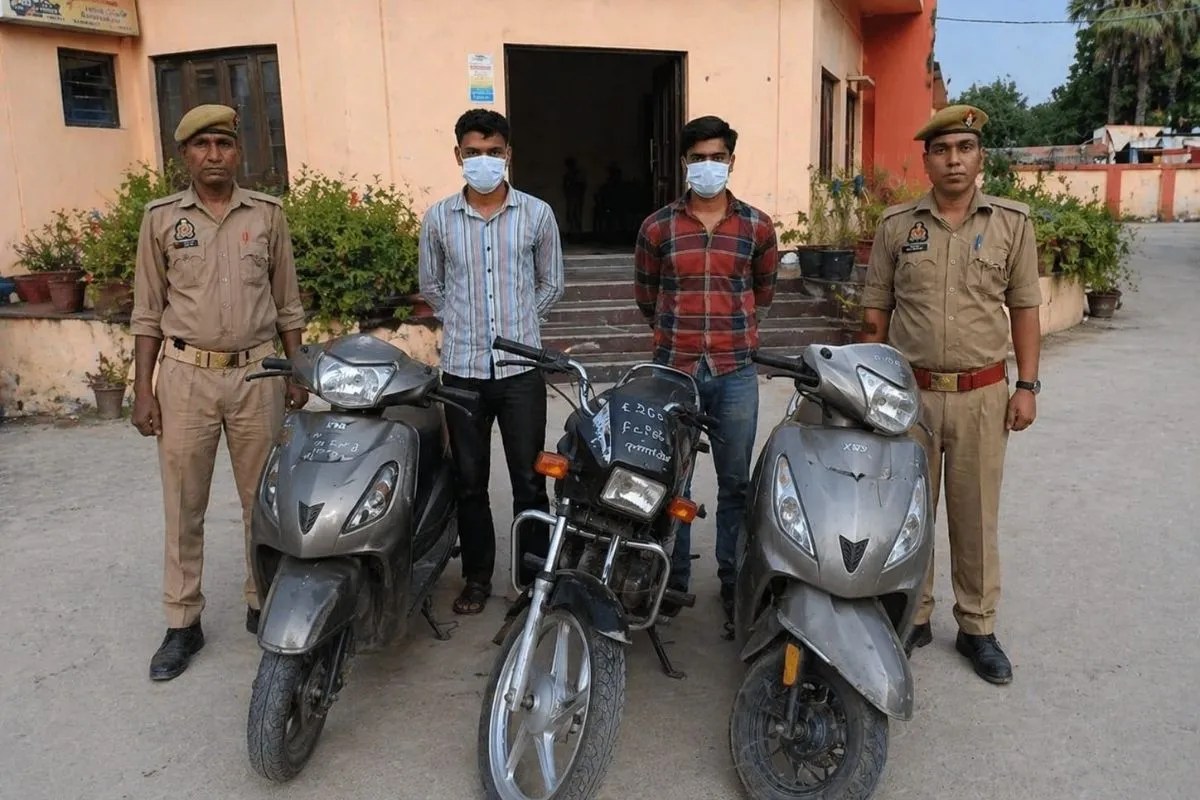 बाइक चुराकर यमुना नदी की झाड़ियों में छिपाते, फिर मौका देखकर कर देते सप्लाई, 2 गिरफ्तार