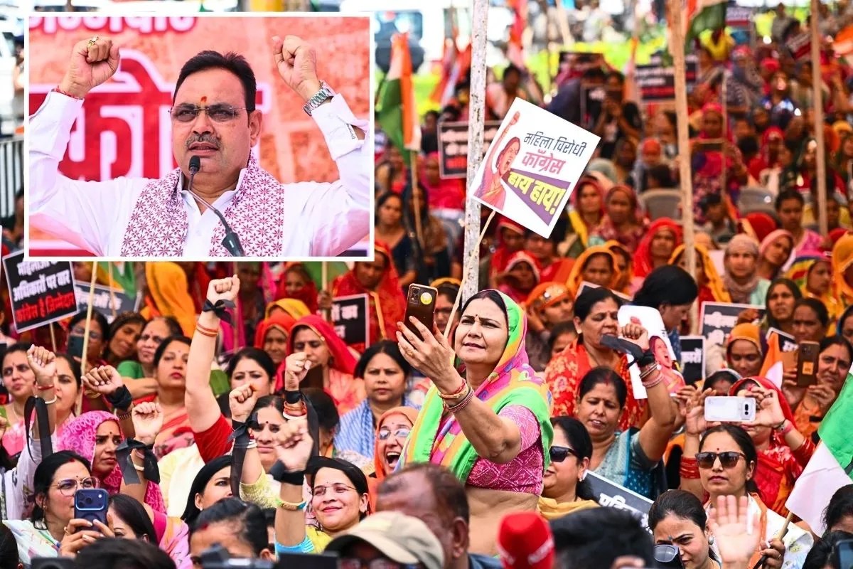 Rajasthan Politics : BJP की जन आक्रोश पदयात्रा में बरसे CM भजनलाल, कहा- ‘इंडी गठबंधन का महिला विरोधी चेहरा बेनकाब’