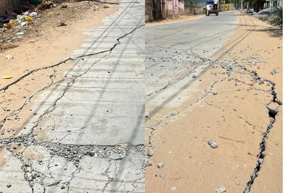 Kuchaman City Road Construction: एक महीने में बिखरी ‘नई सड़क’, जगह-जगह से झांकने लगा भ्रष्टाचार